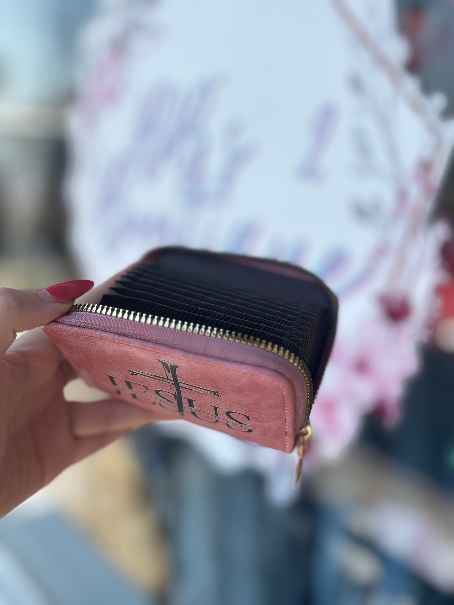 Mauve Jesus Wallet