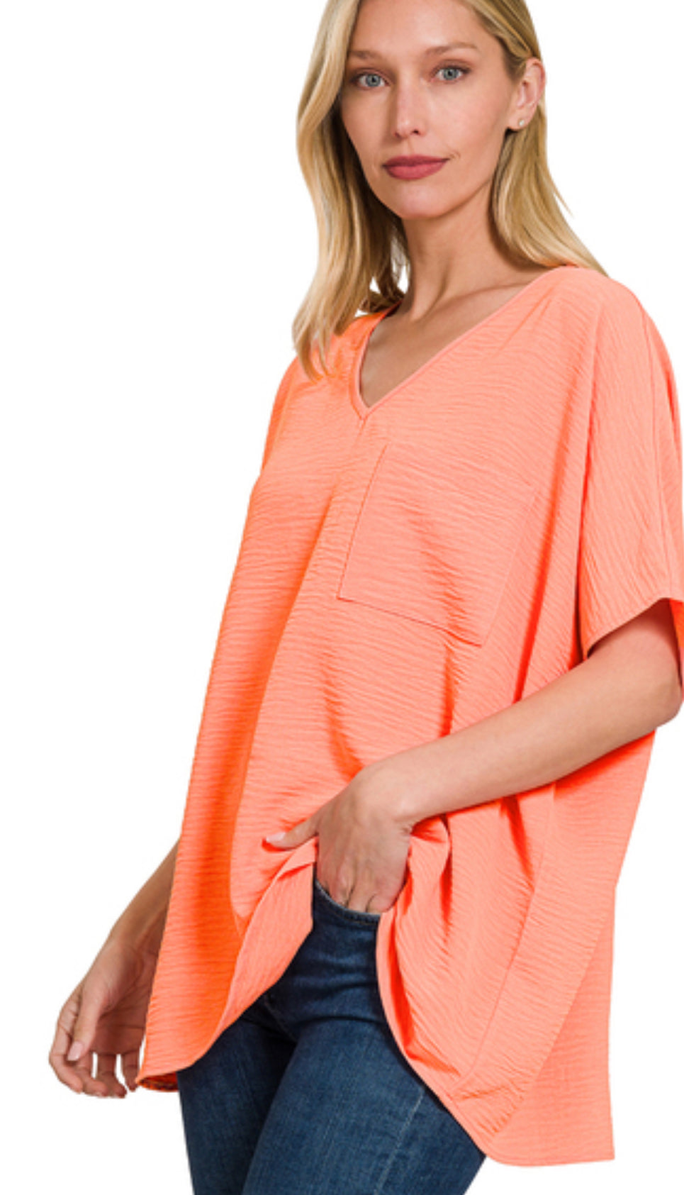 Coral Dolman Sleeve Top