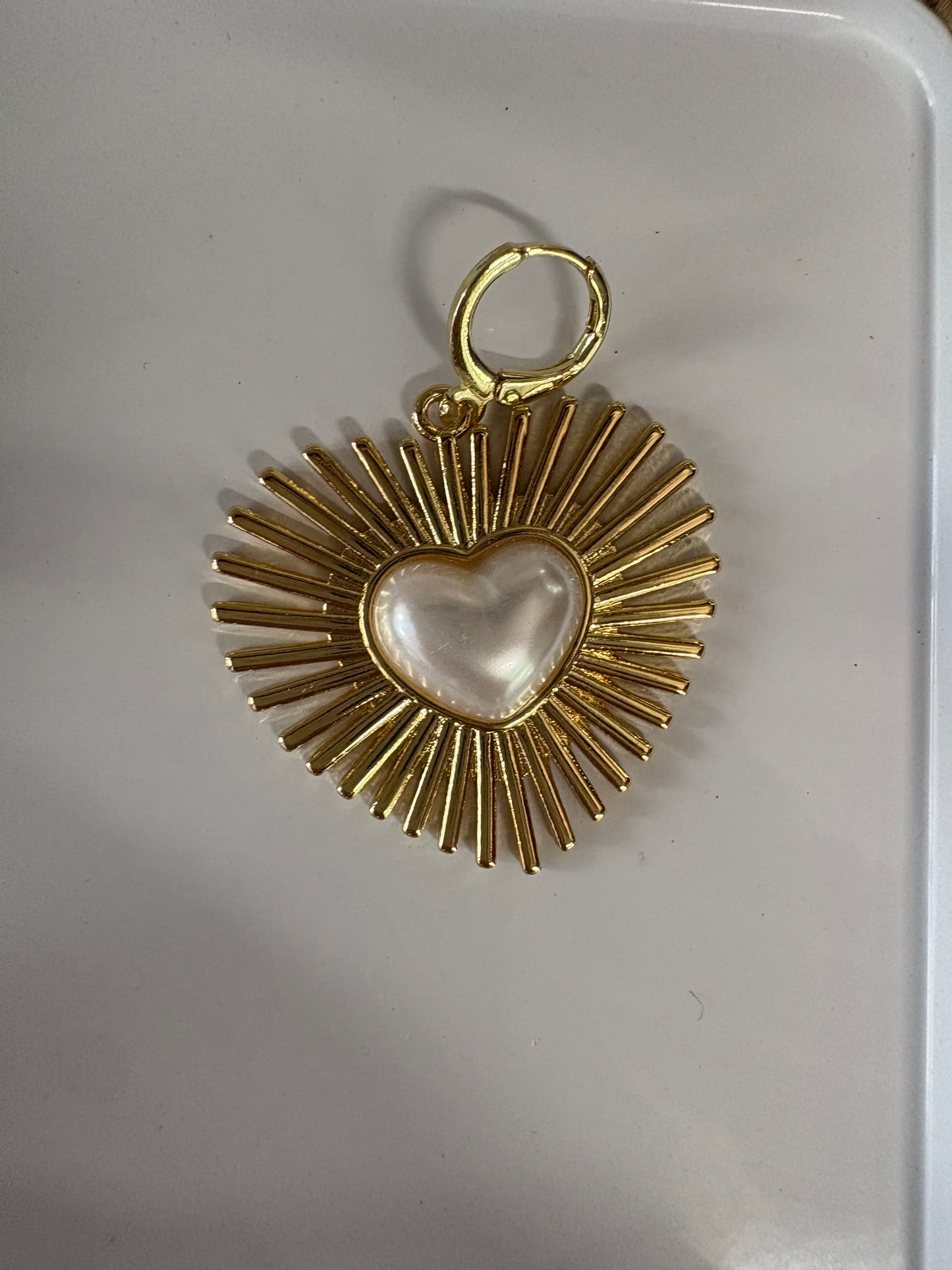 Gold Heart Ray Charm