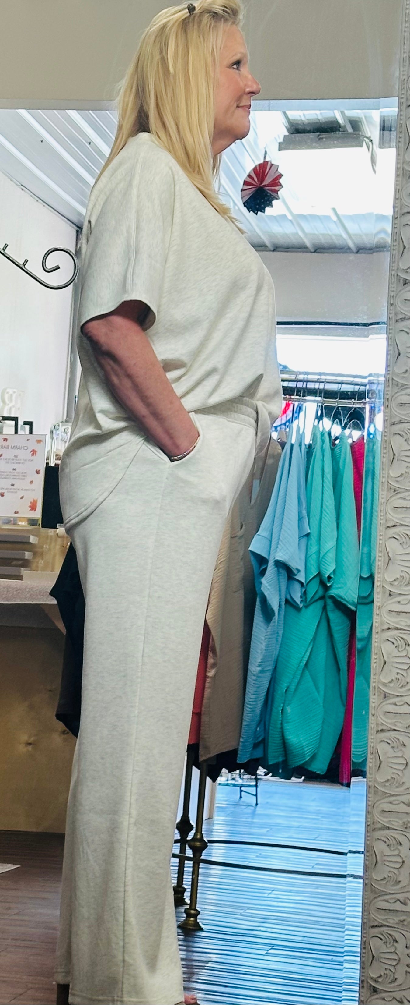 Curvy Ivory Pant Sets