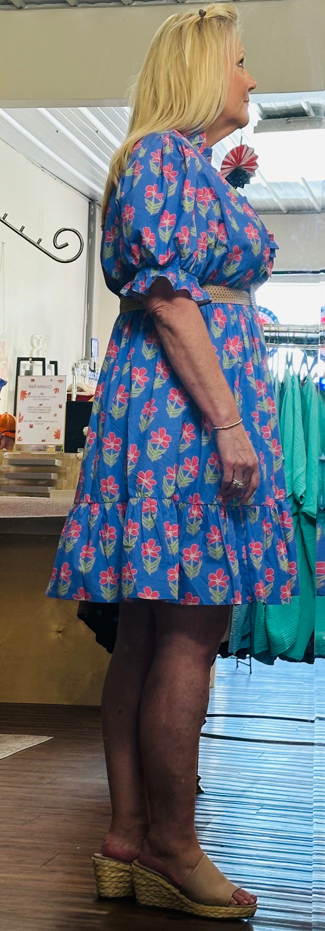 Curvy Periwinkle Baby Doll Dress