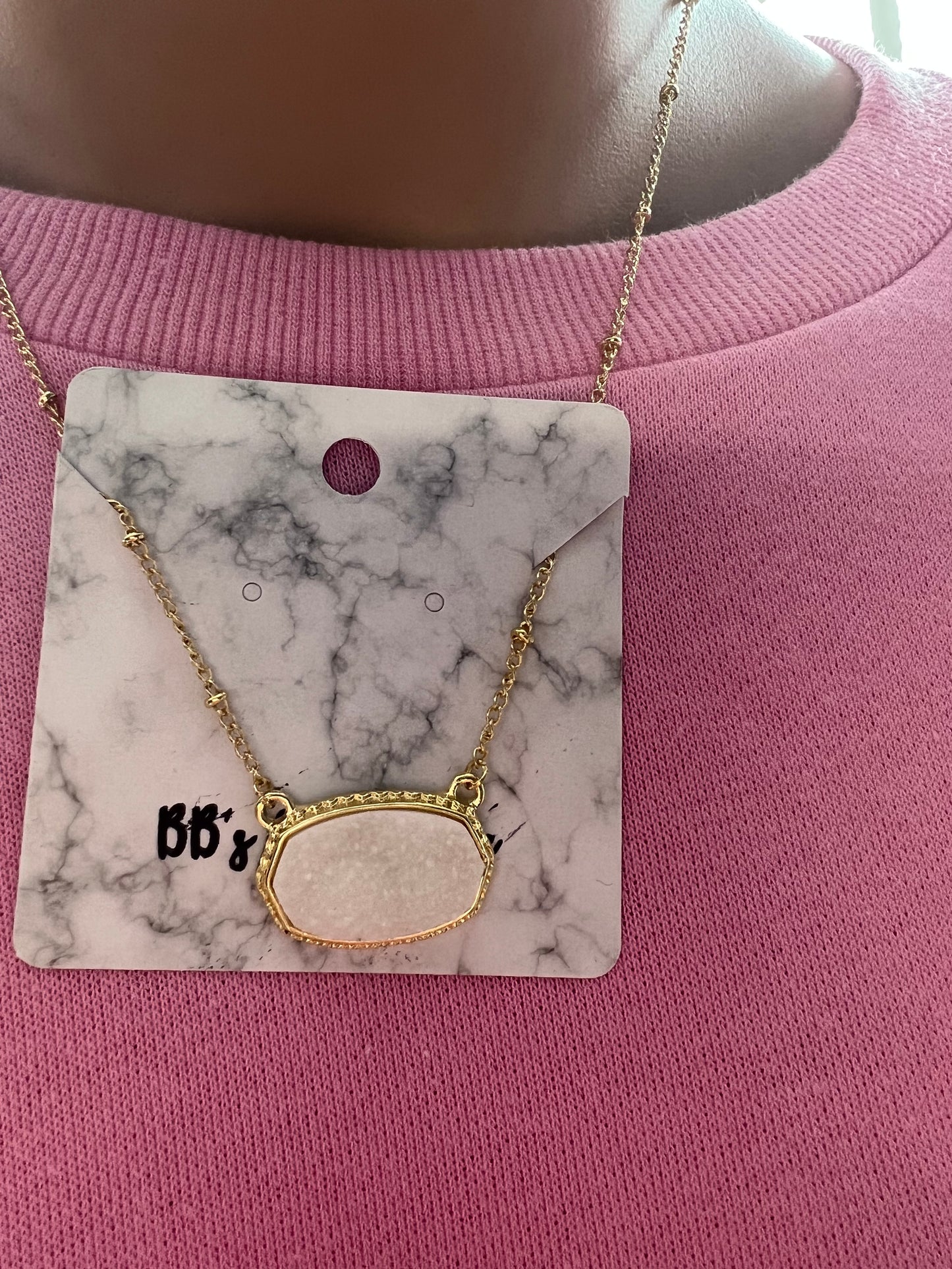 White glitter Necklace