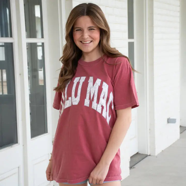 Lulu Mac Crimson Camo T-Shirt