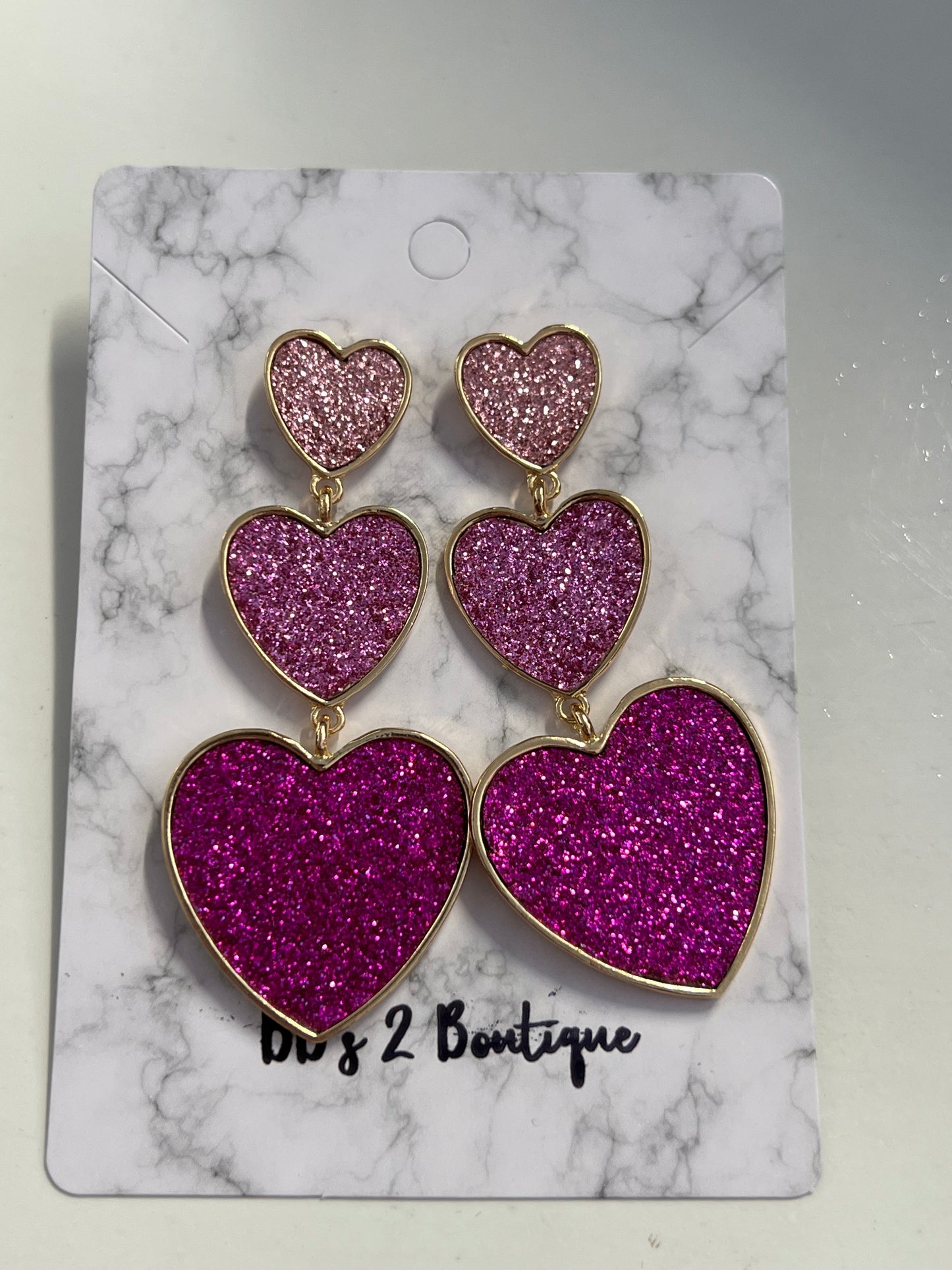 Purple Heart Earrings