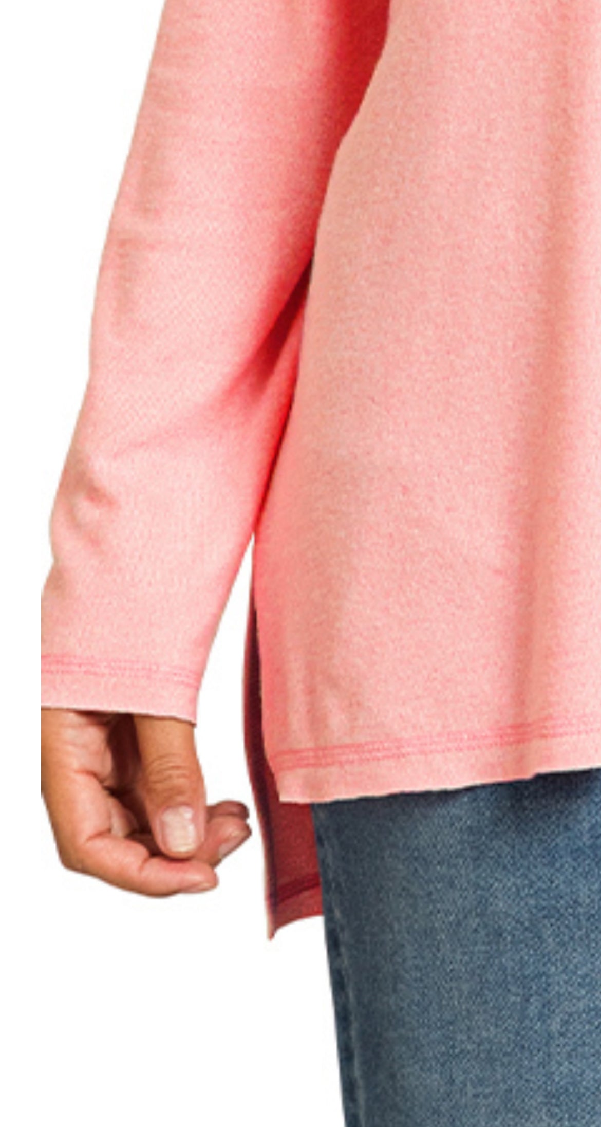 Curvy Cozy Mélange Exposed Seam