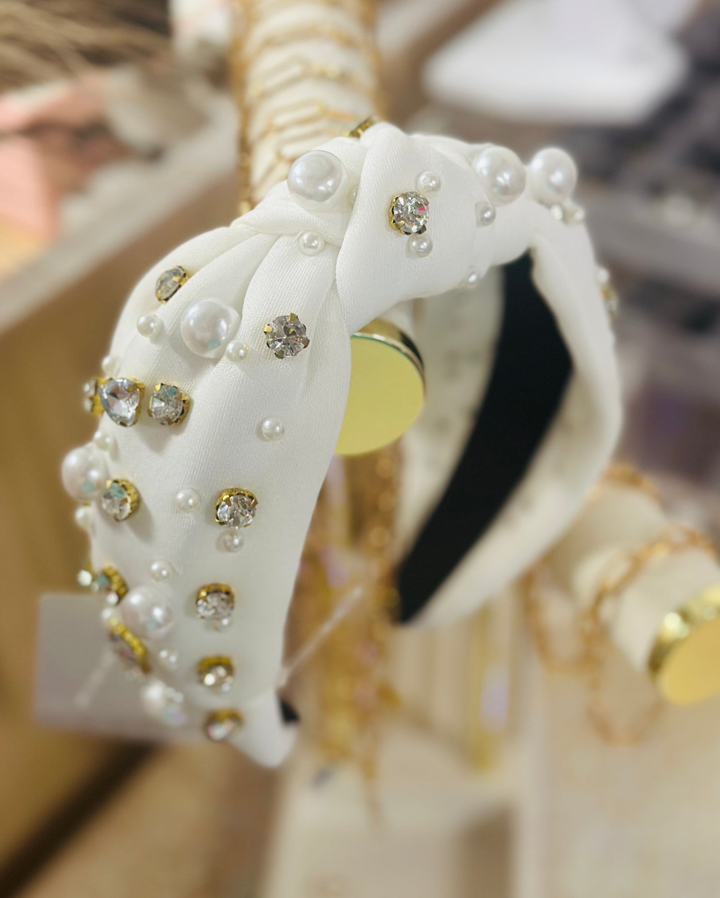 White Rhinestone Headband
