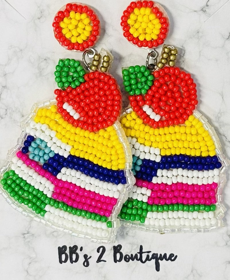 Beaded Teacher Earrings
