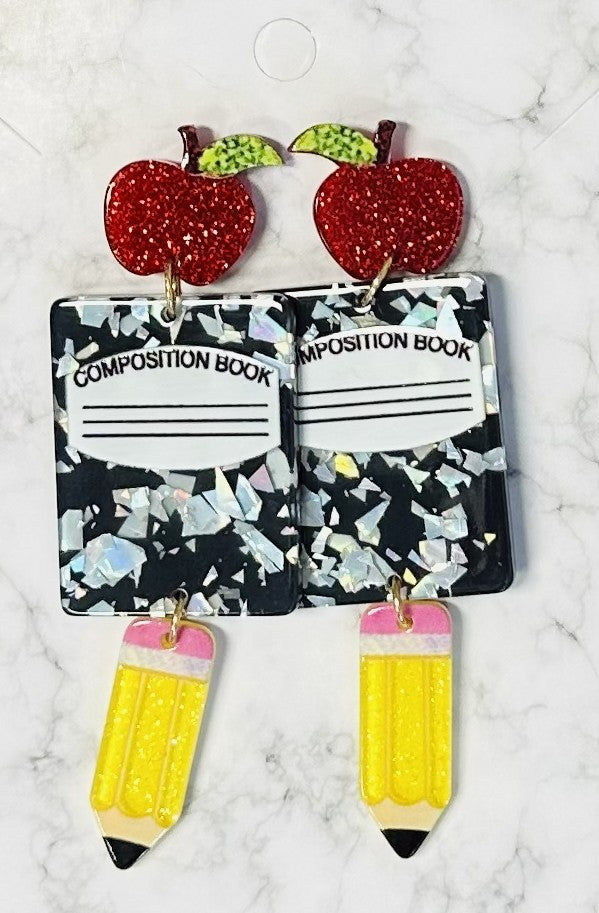 Composition Book Earrings