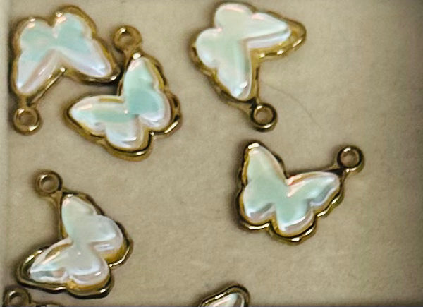 Opalescent Butterfly Charm
