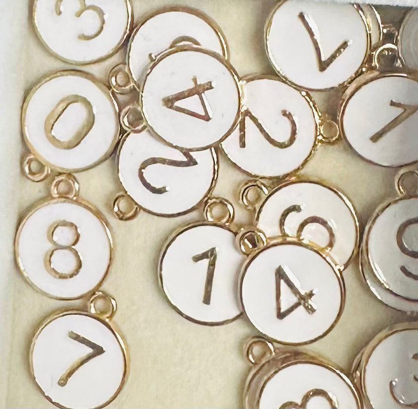 White Number Charm