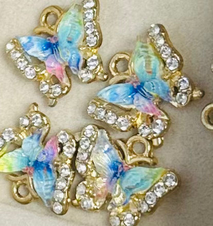 Crystal Butterfly Charm