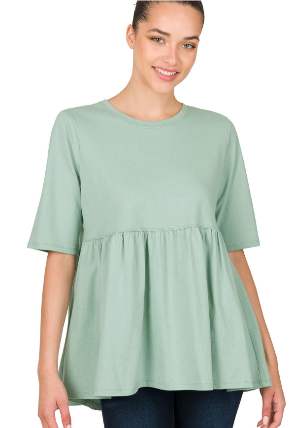 Sage Zenana Babydoll Top