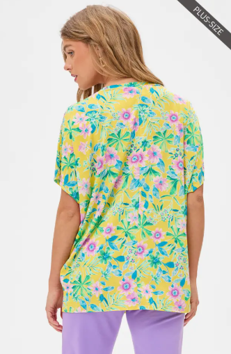 Yellow Easy Fit Tunic - Curvy