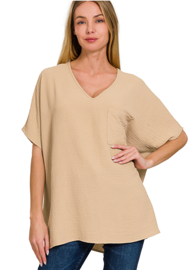 Beige Dolman Top