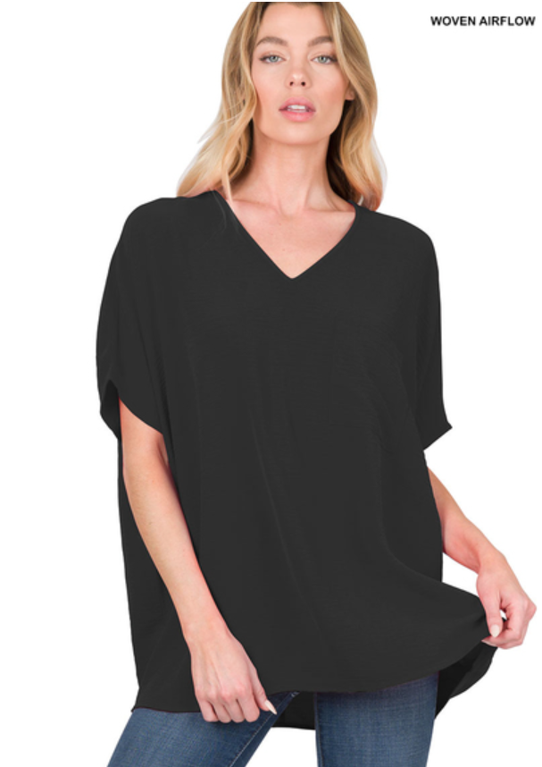 Black Dolman Top