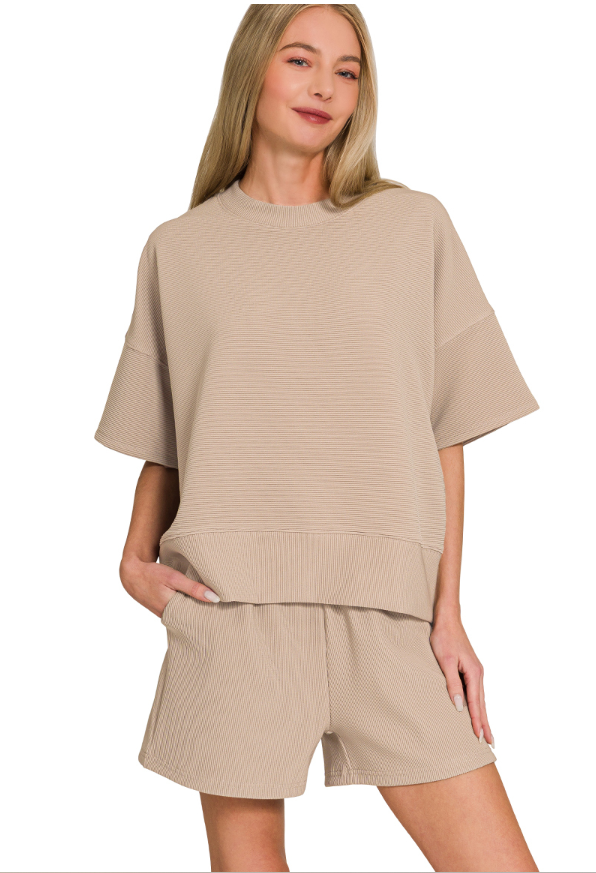 Ash Mocha Two Piece Set