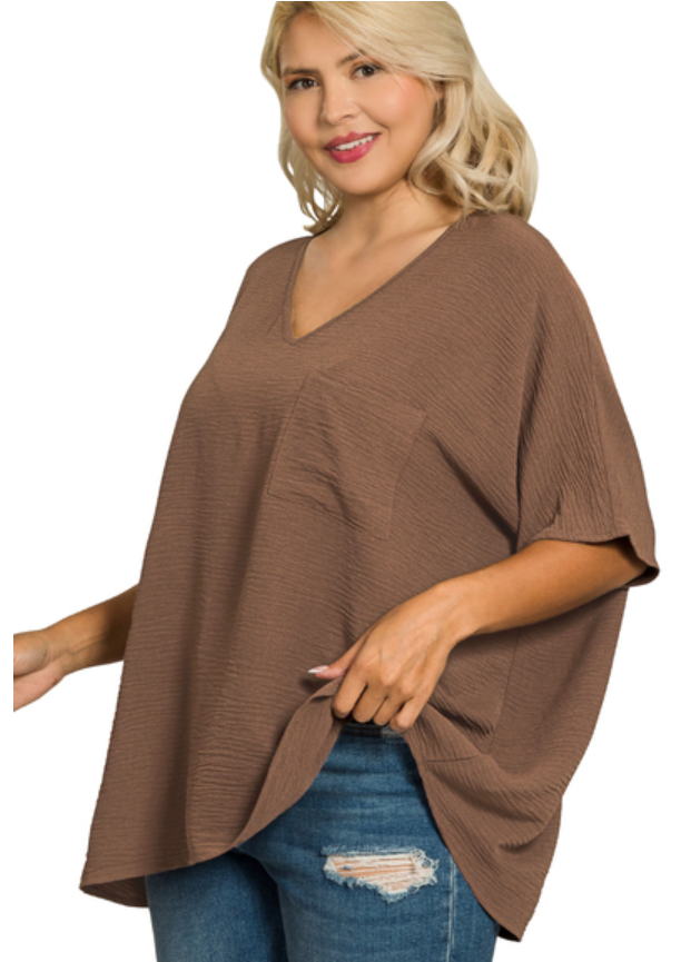 Brown Dolman Top
