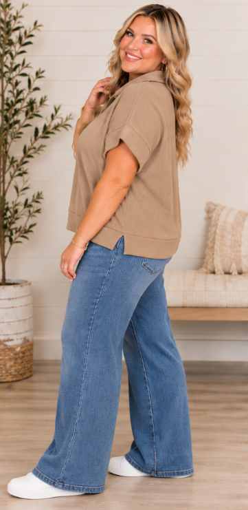 Plus Size Cocoa Zip Vest