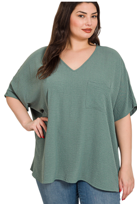 Jade Color Dolman Top
