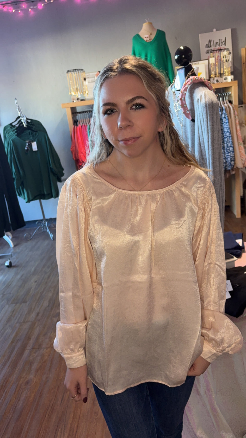 Champagne Shimmer Top