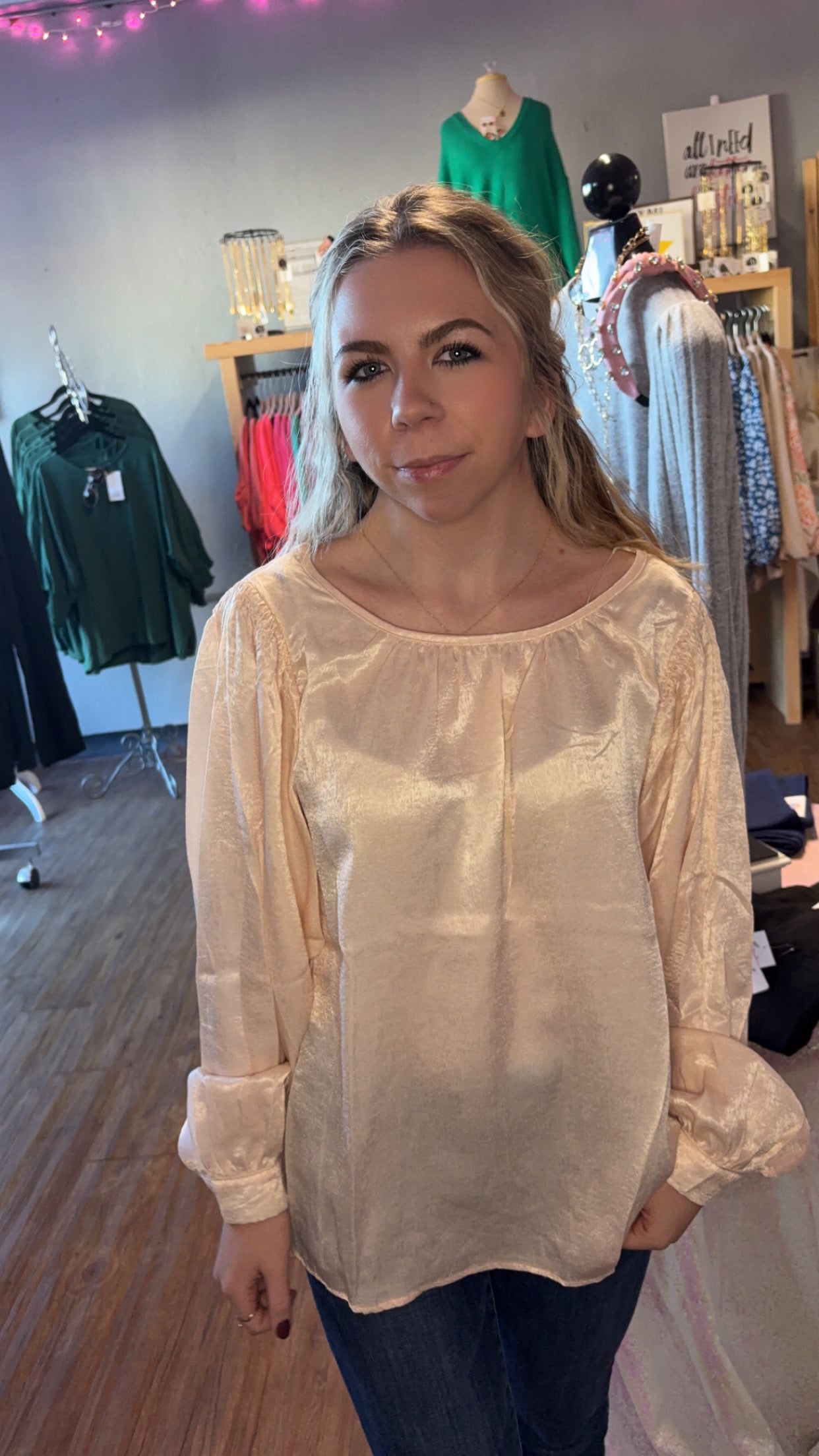 Champagne Shimmer Top