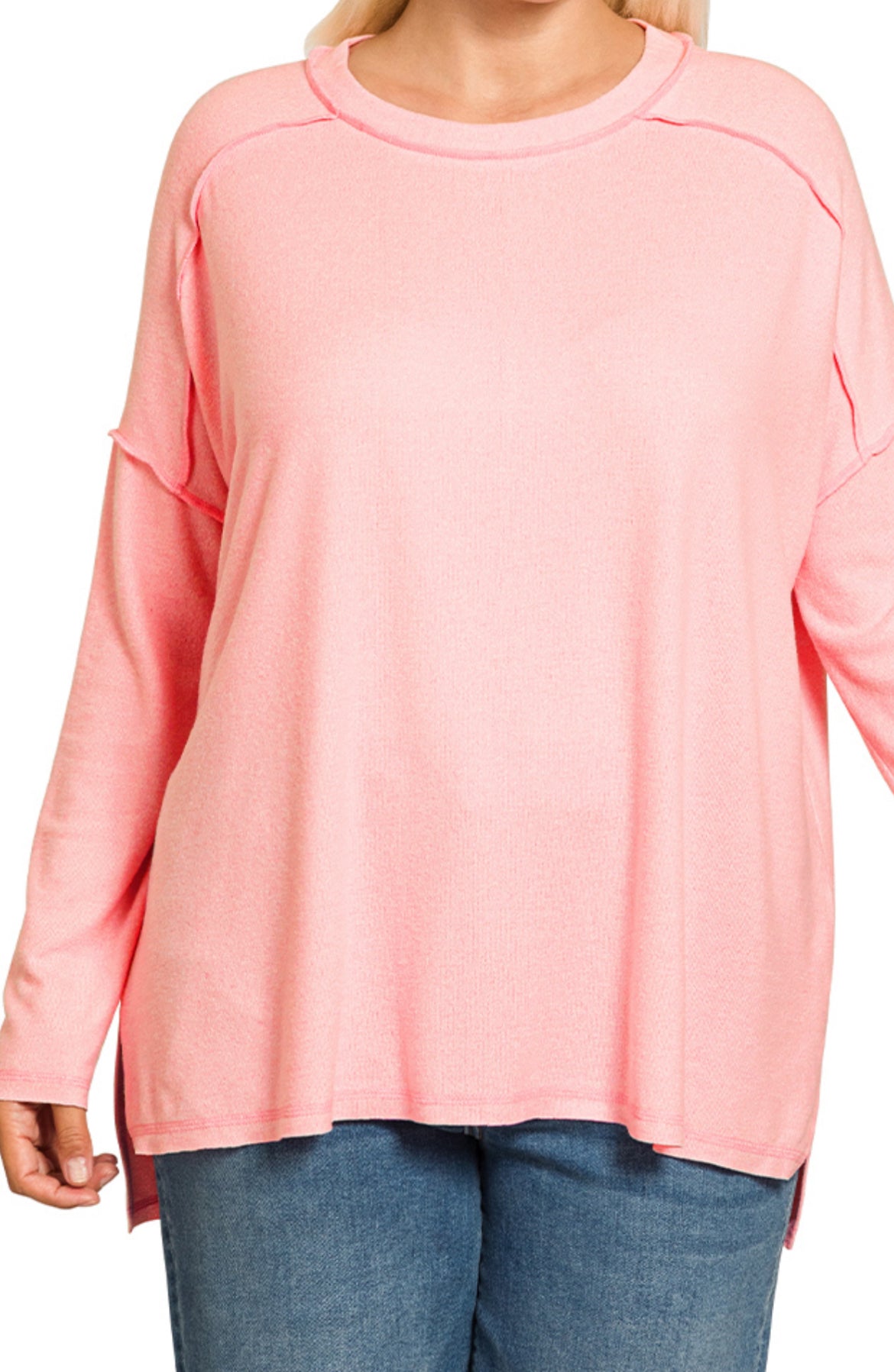 Curvy Cozy Mélange Exposed Seam