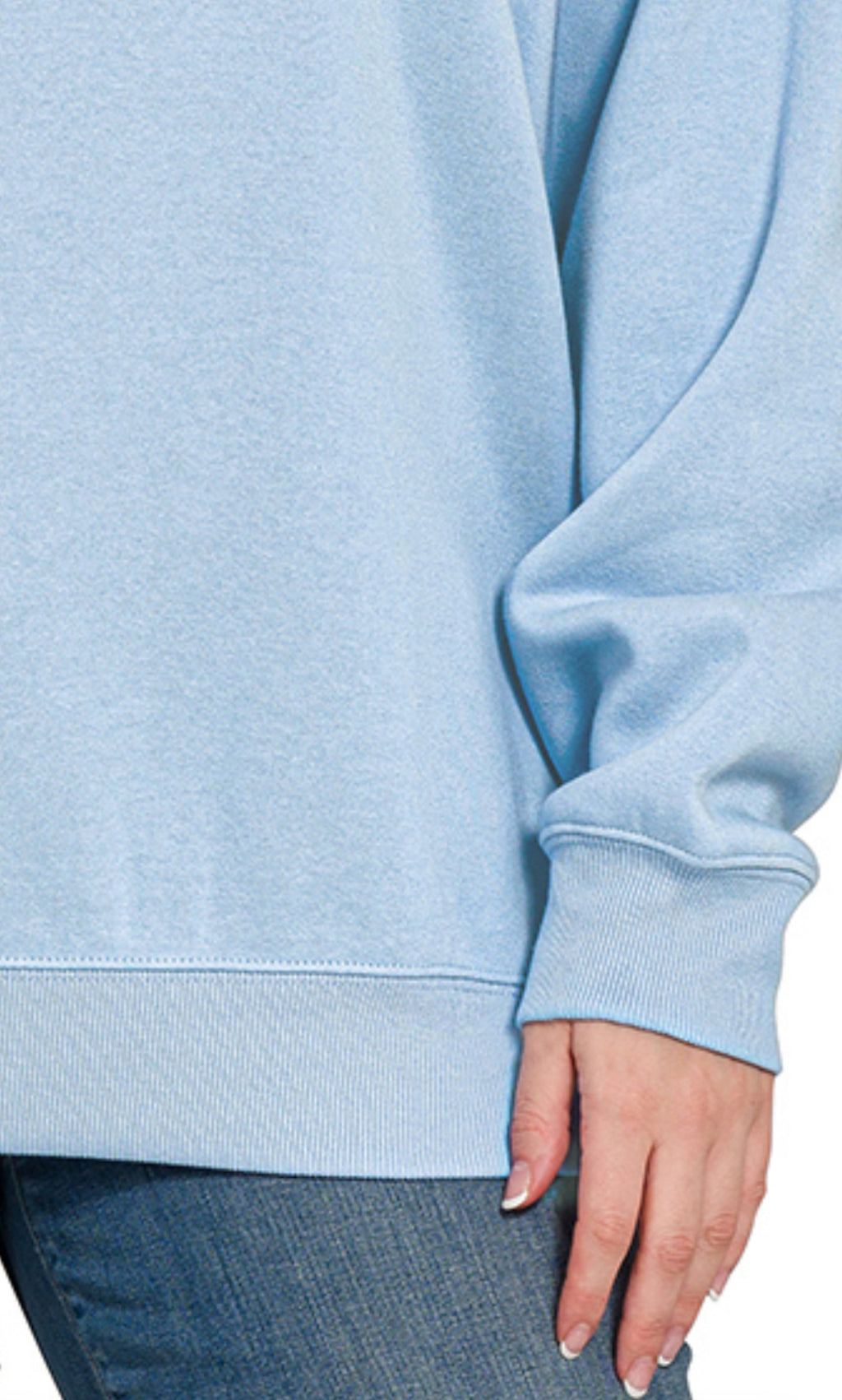 Curvy fleece crewneck pullover sweatshirts