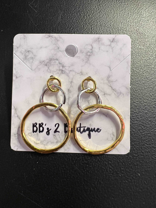 Gold/Silver Triple Hoops