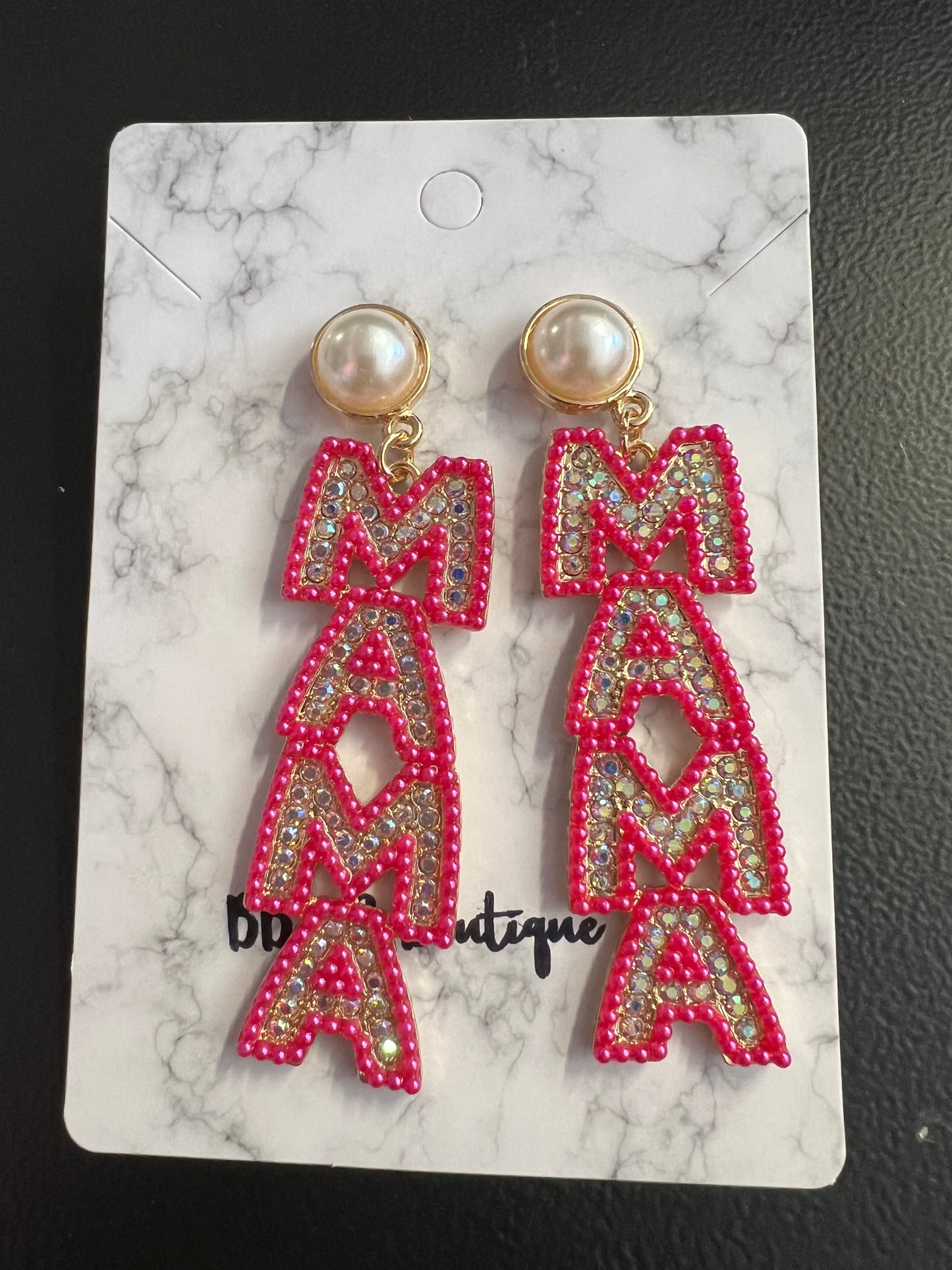 Mama Beaded Earring