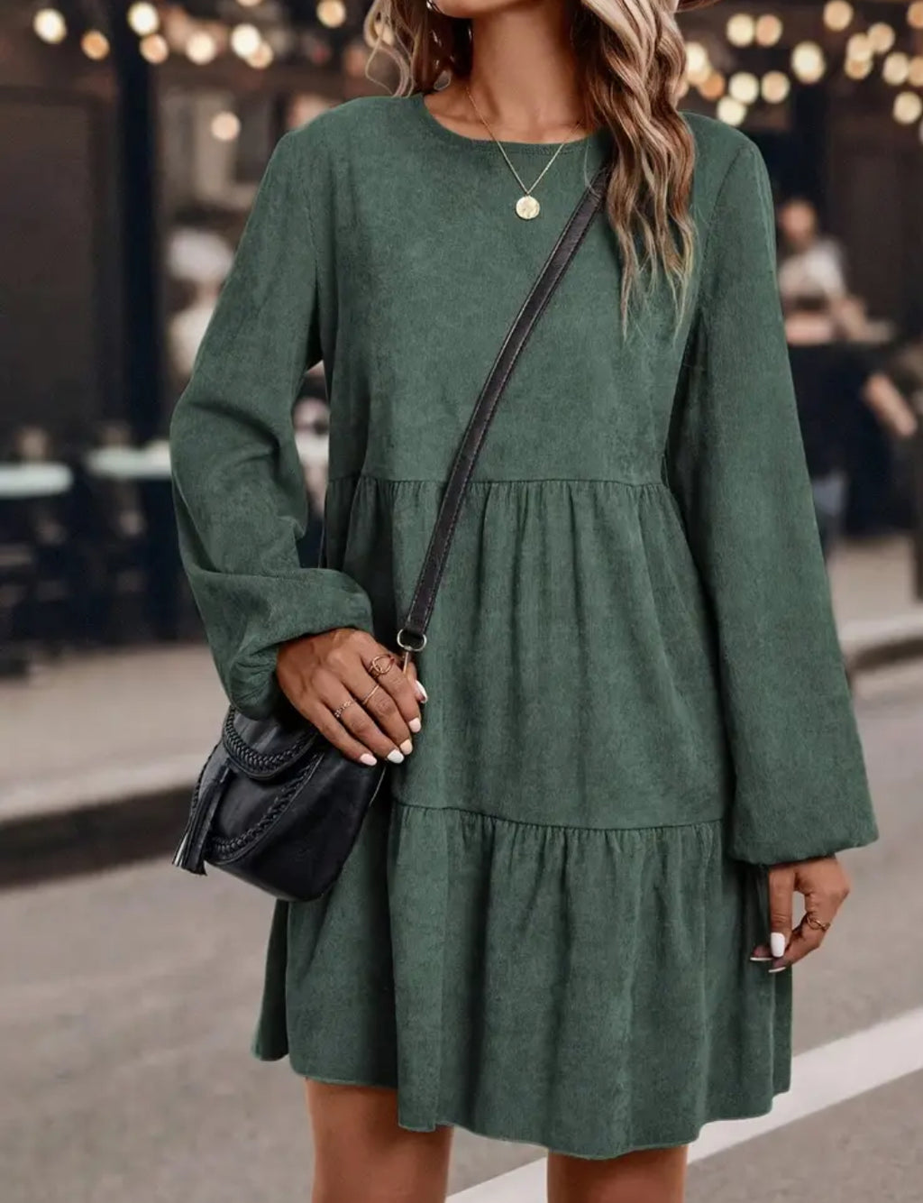 Green Long Sleeve Dress