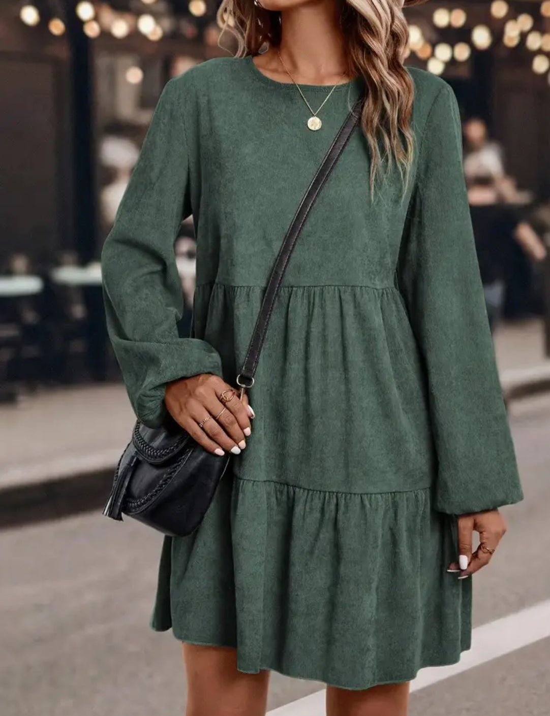 Green Long Sleeve Dress