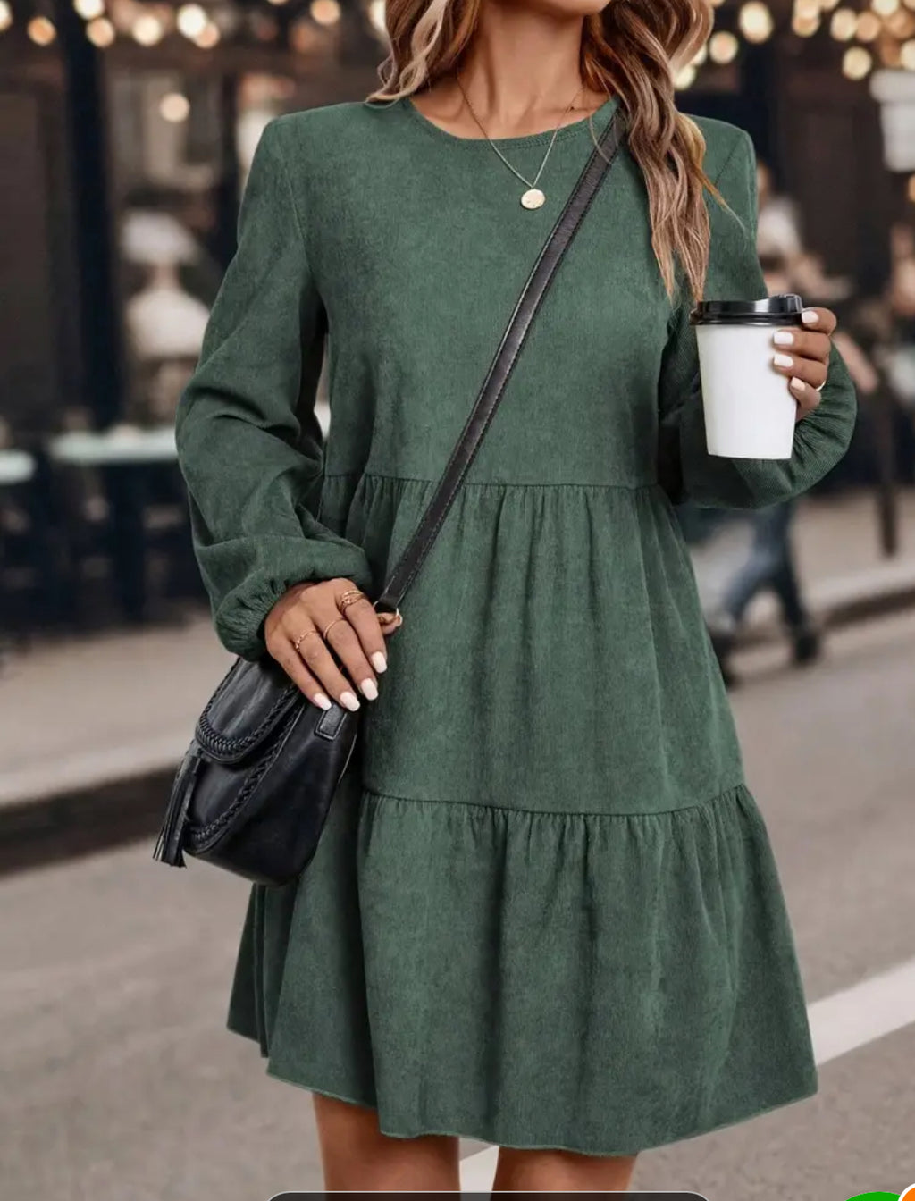 Green Long Sleeve Dress