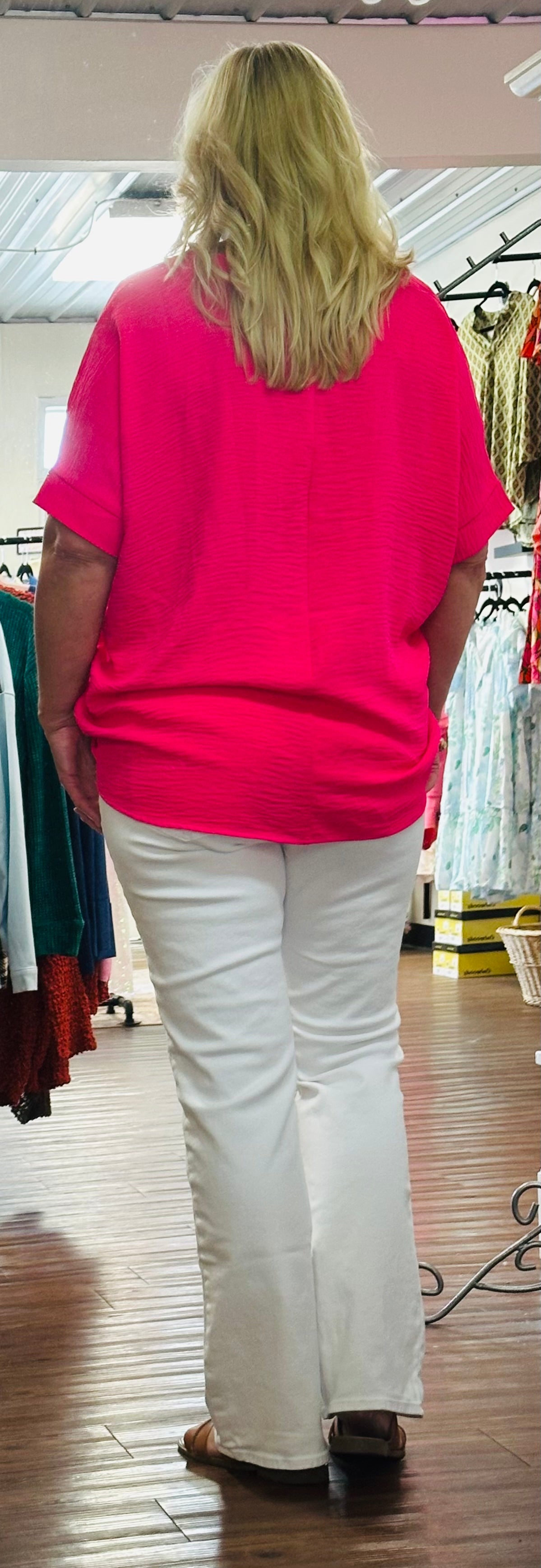 Candy Pink Zenana Dolman Top