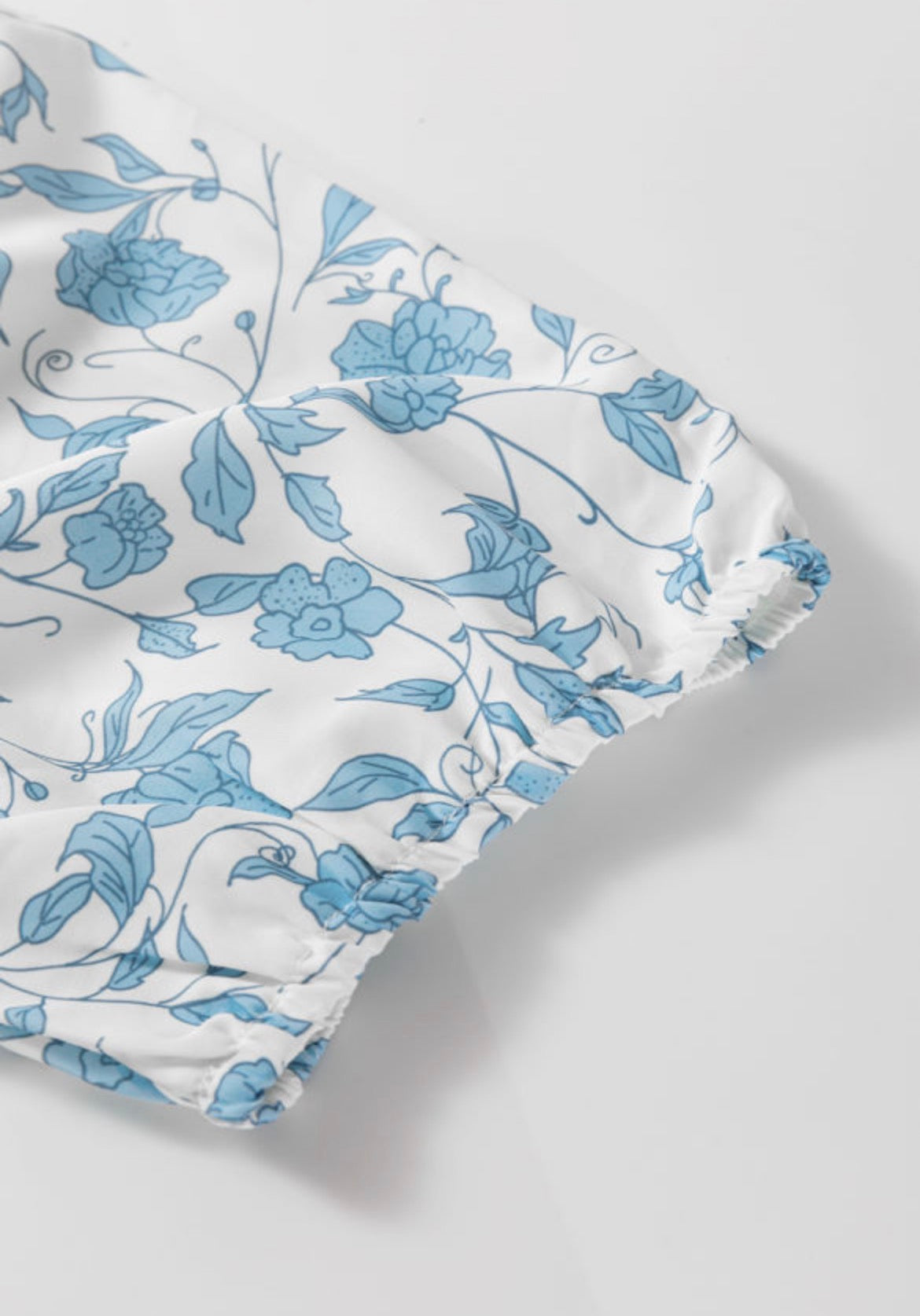 Blue Blossoms and Bows Mini Dress