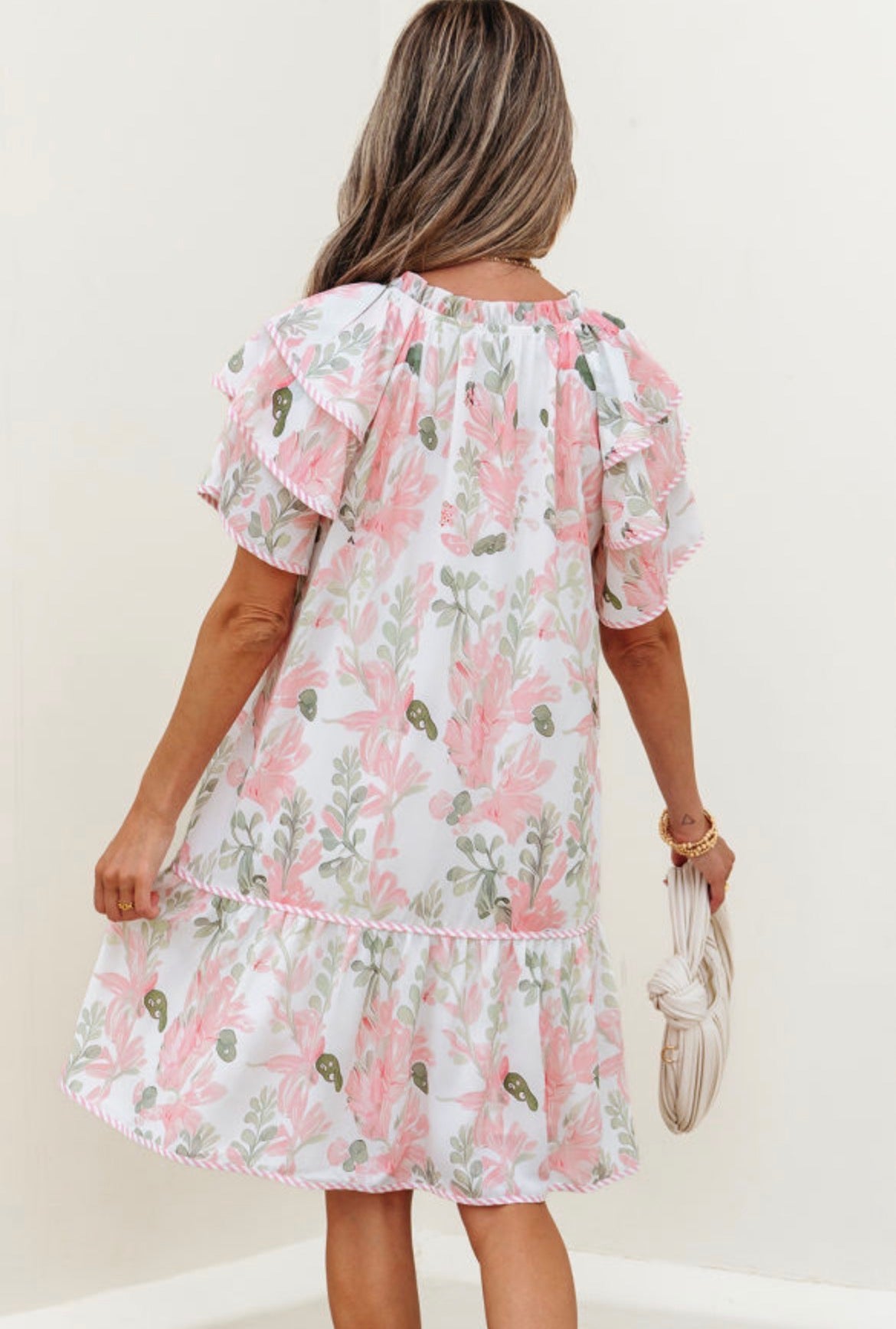 Pink Petal Corded Dress