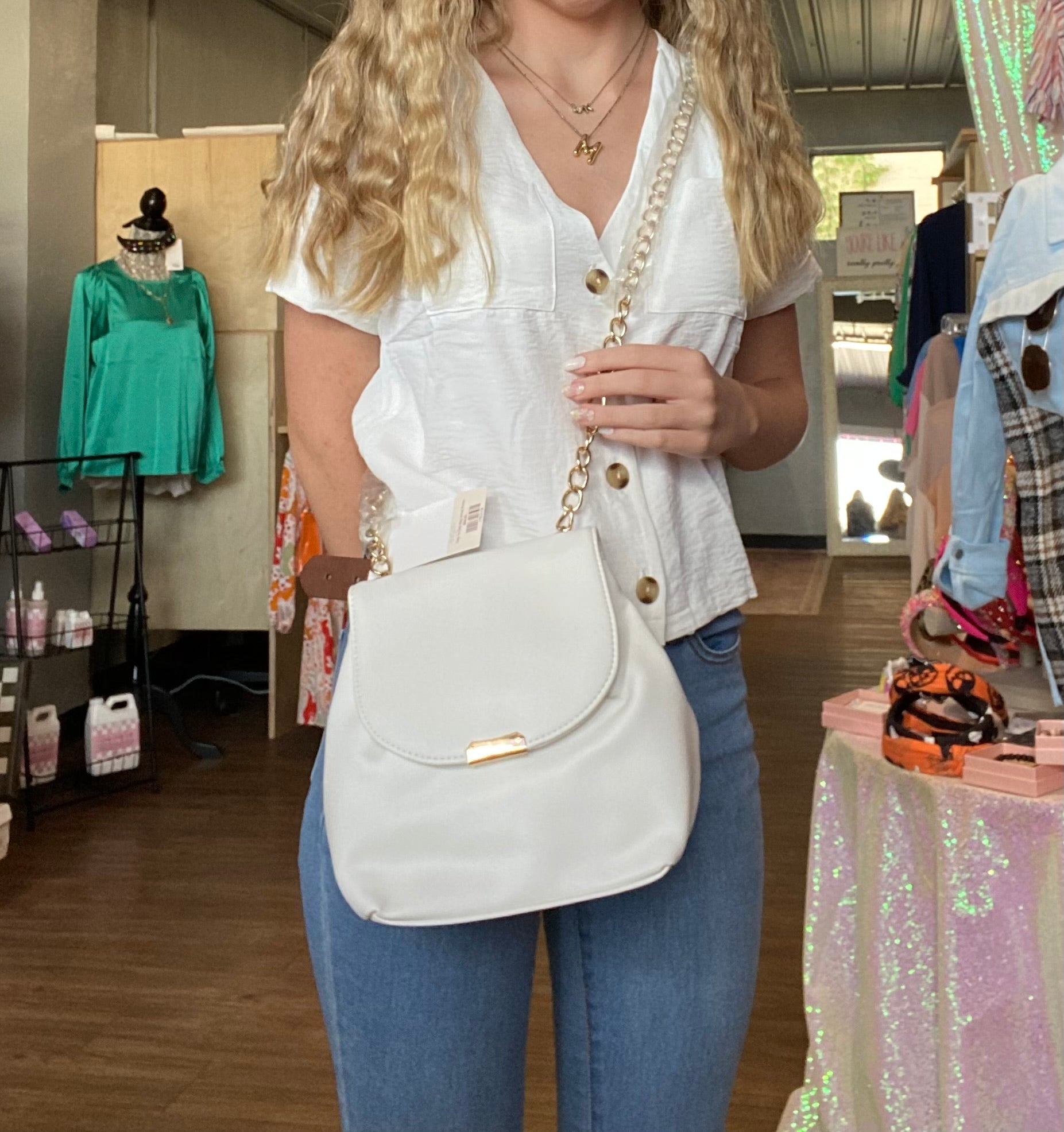 Day To Day Bag White Purse