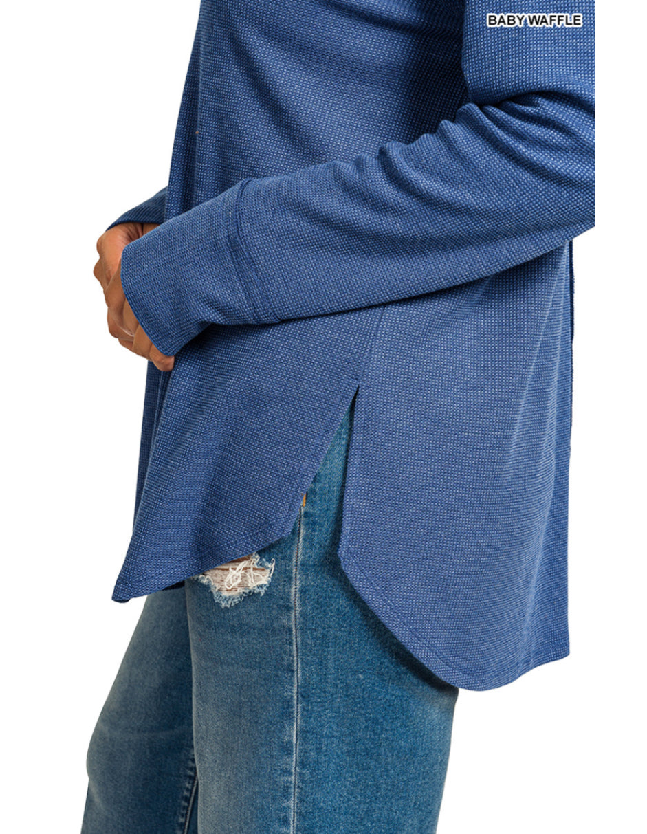 Curvy baby waffle long sleeve top