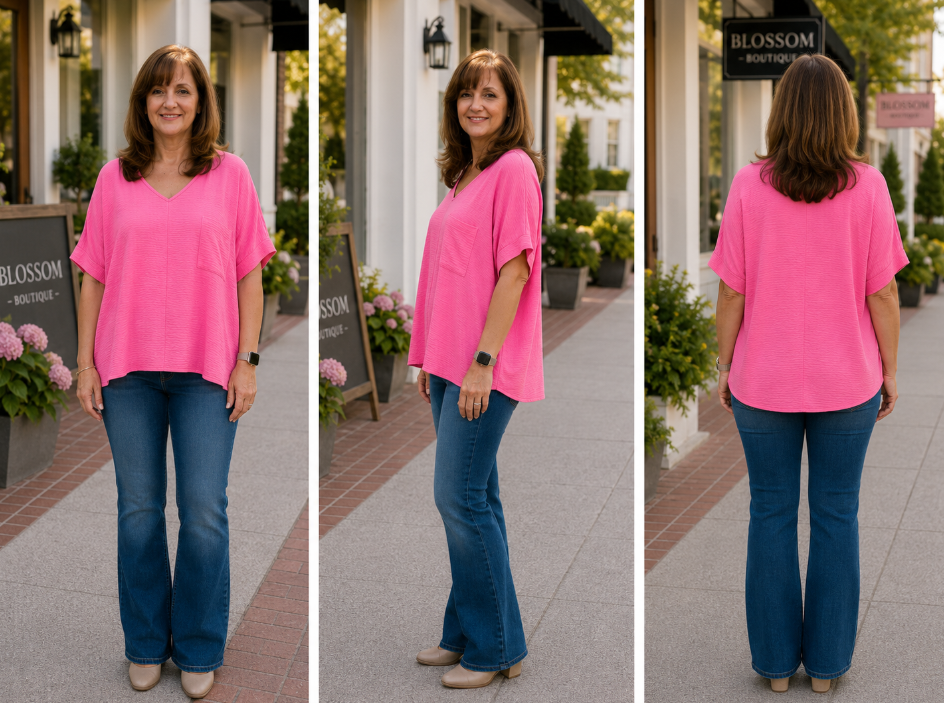 Candy Pink Zenana Dolman Top