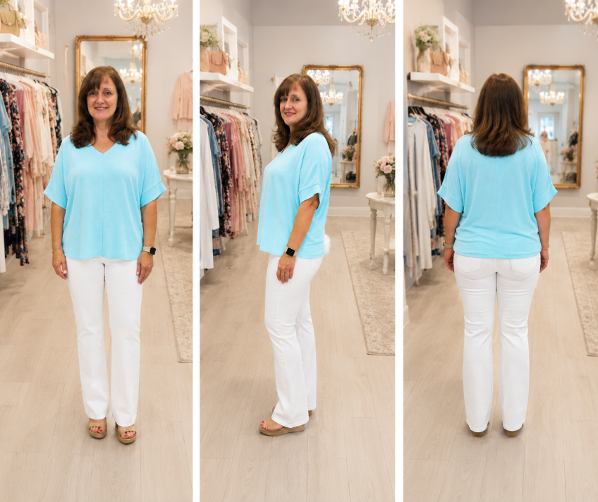 Sky Blue Zenana Dolman Top