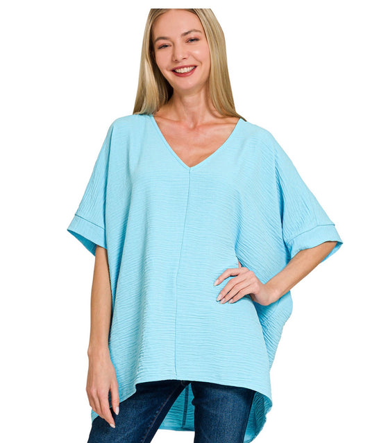 Sky Blue Zenana Dolman Top