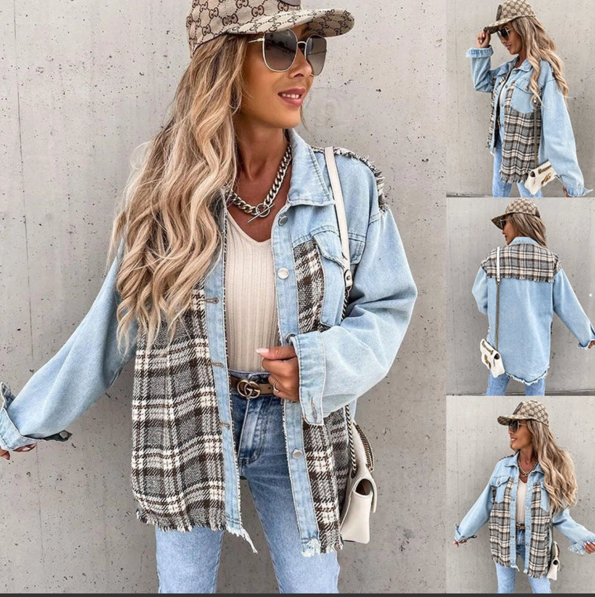 Colorblock Denim Jacket