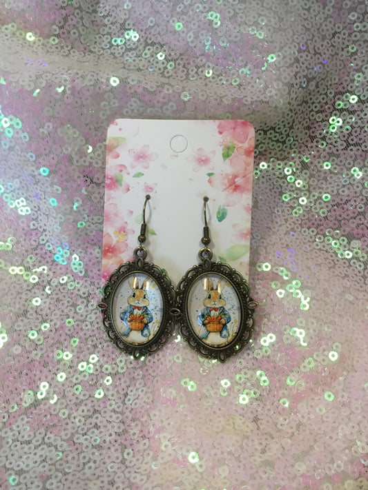 Pendant Style Rabbit Earrings