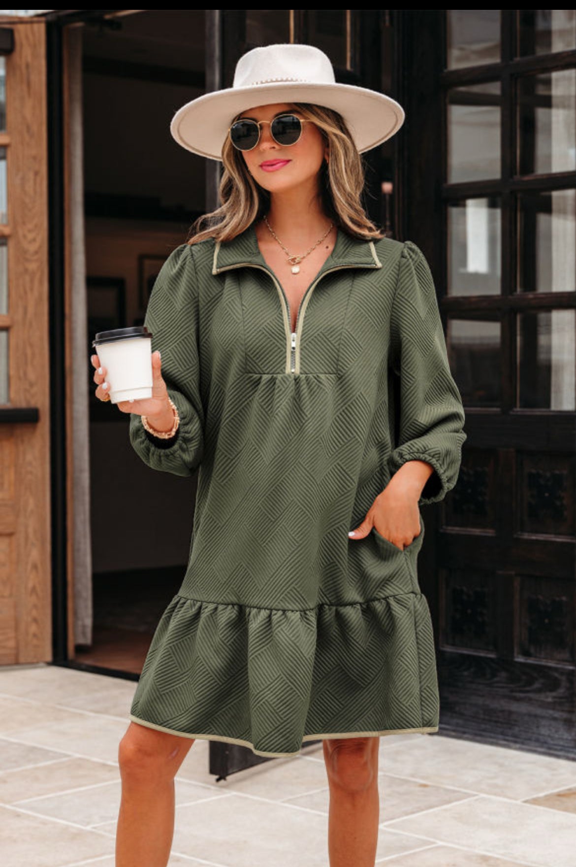 Mistletoe Moments Zip Dress