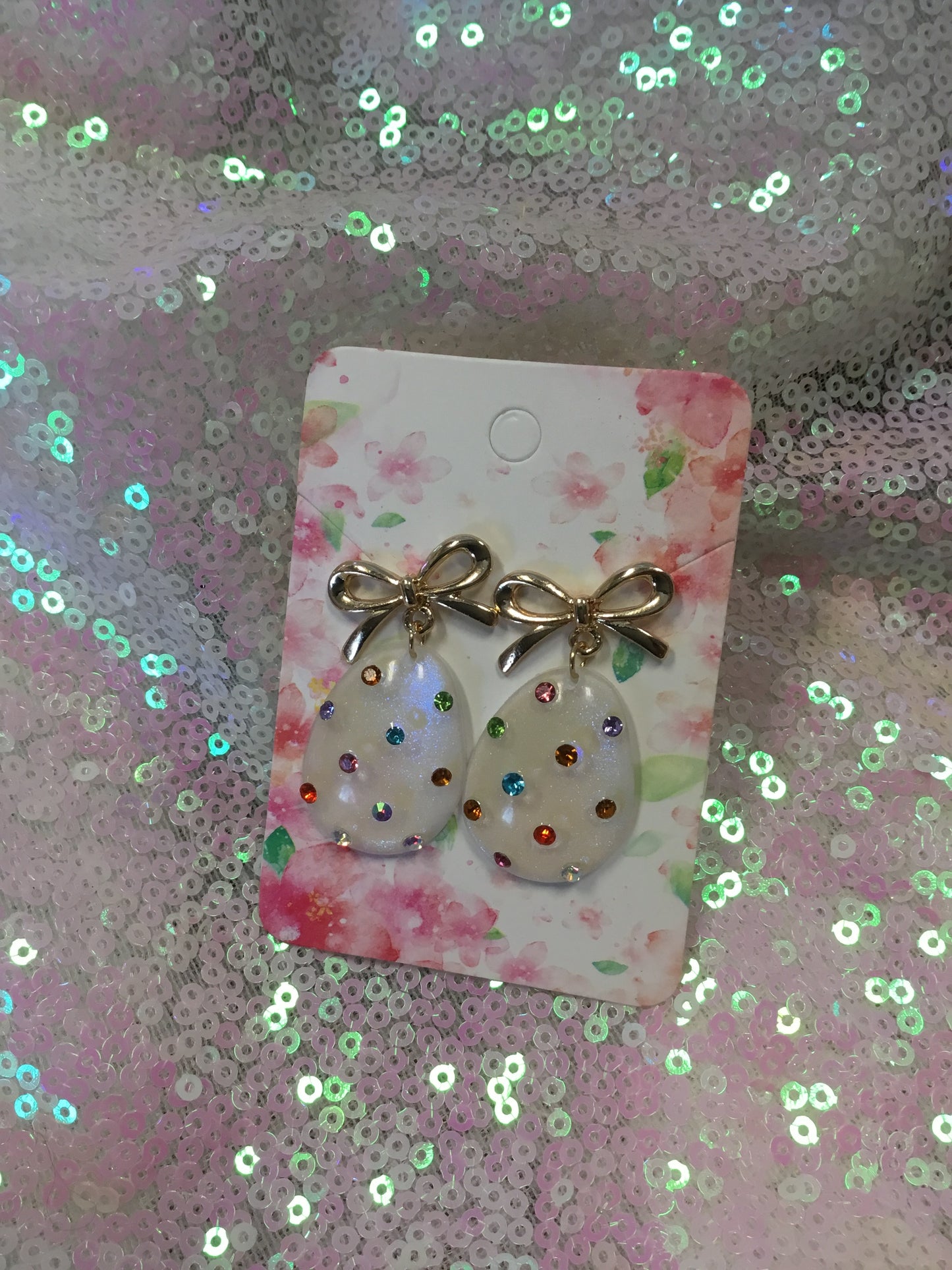 Iridescent Teardrop Earrings