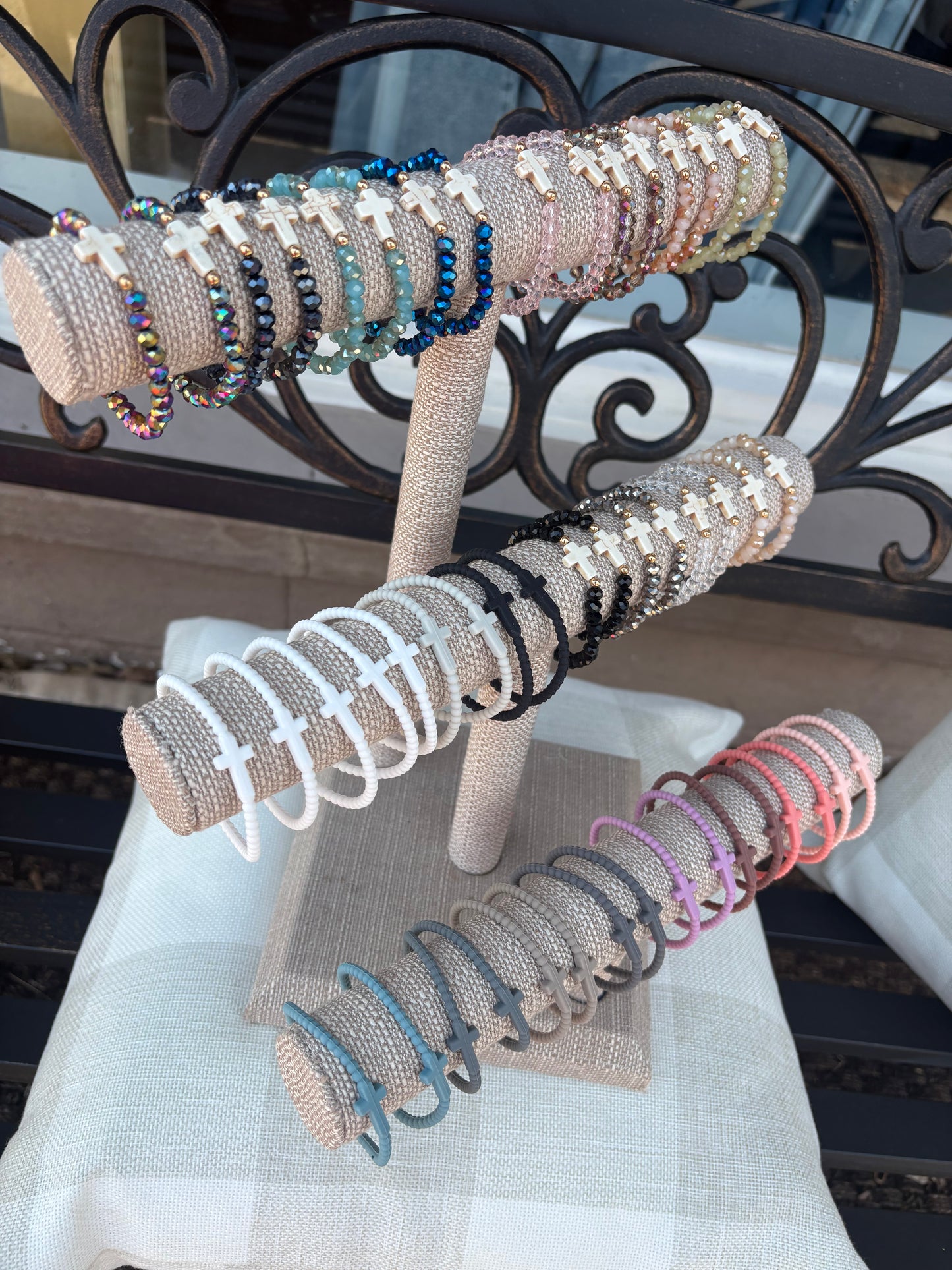 Beaded Cross Bracelet
