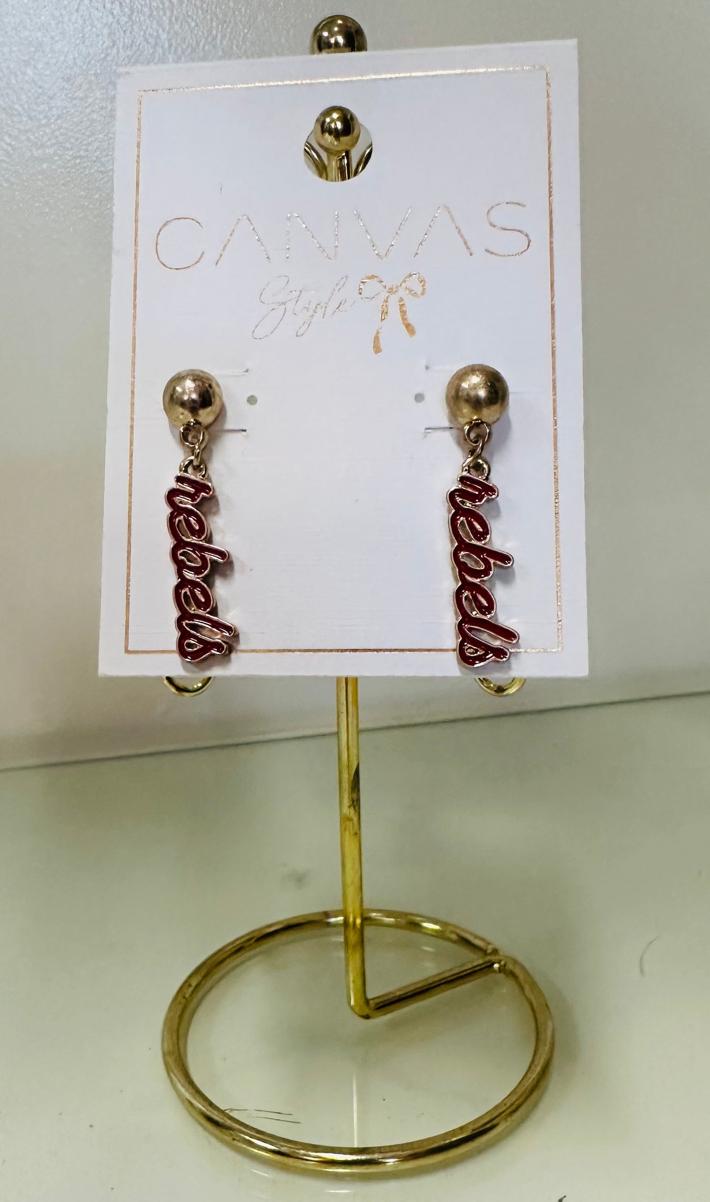 Ole Miss Rebels Earrings Red
