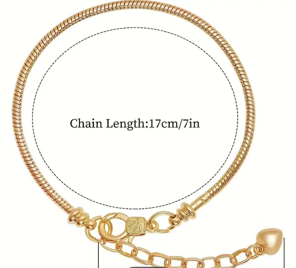 Snake Link Gold Bracelet