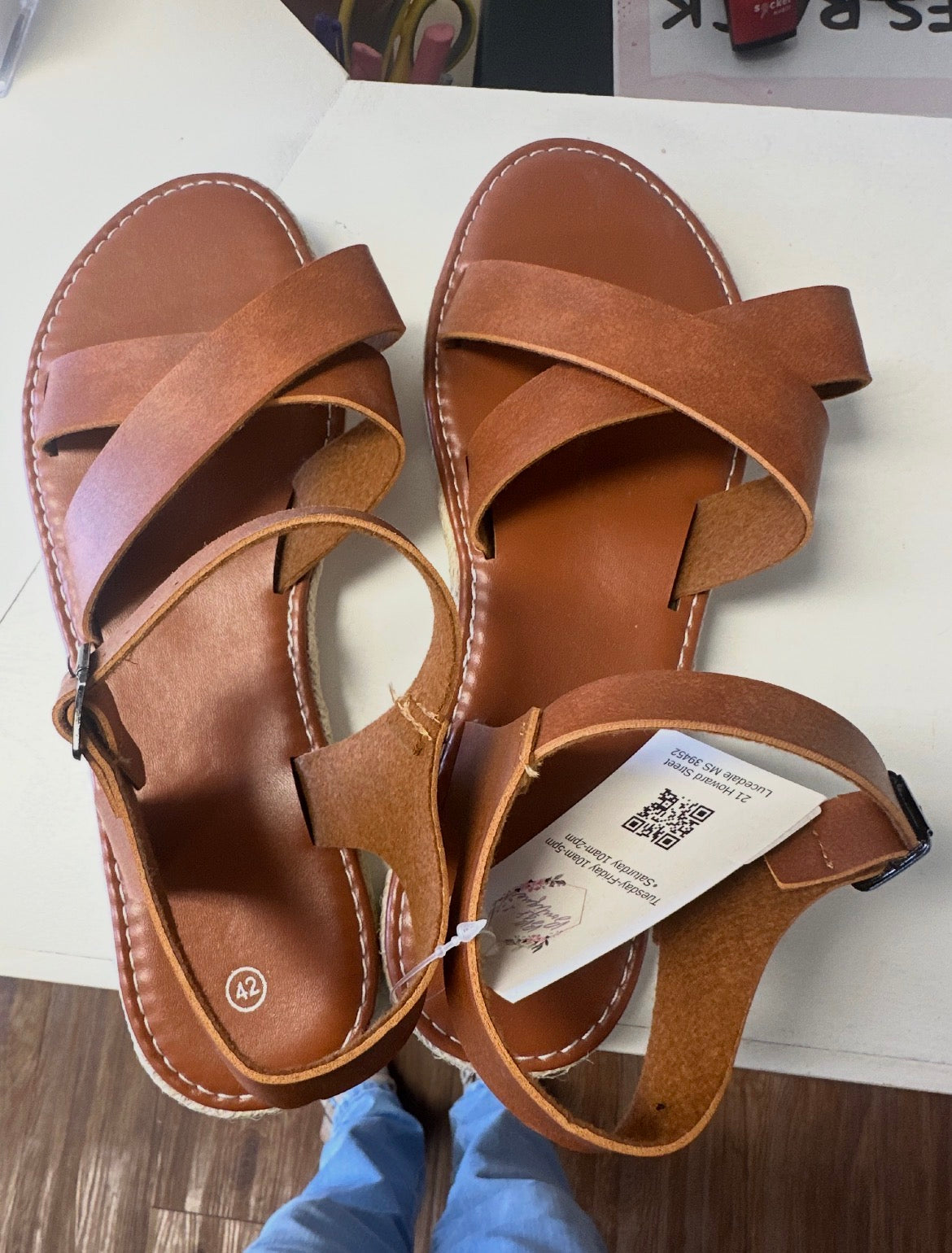 Criss Cross Platform Sandals