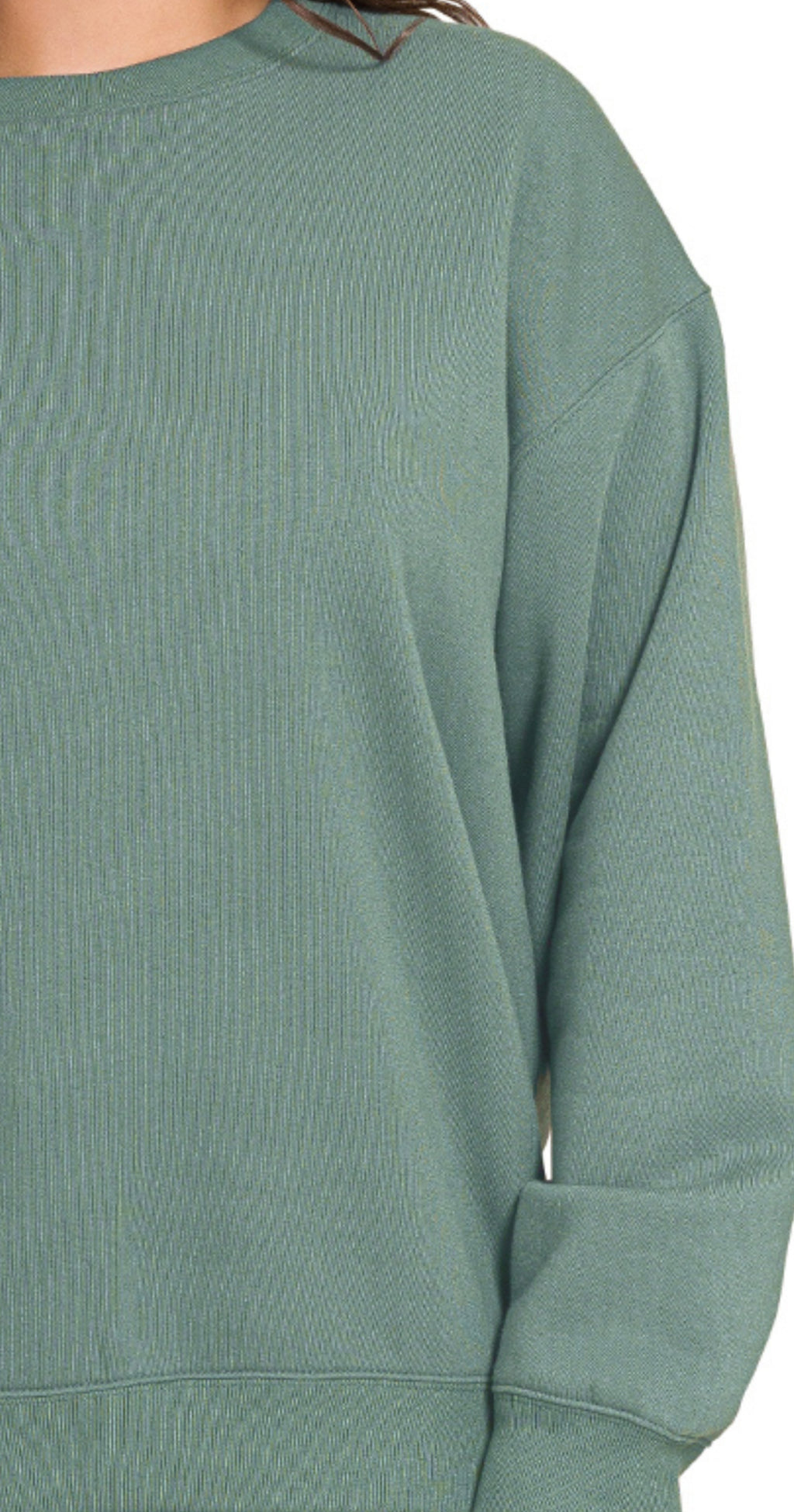 Curvy fleece crewneck pullover sweatshirts