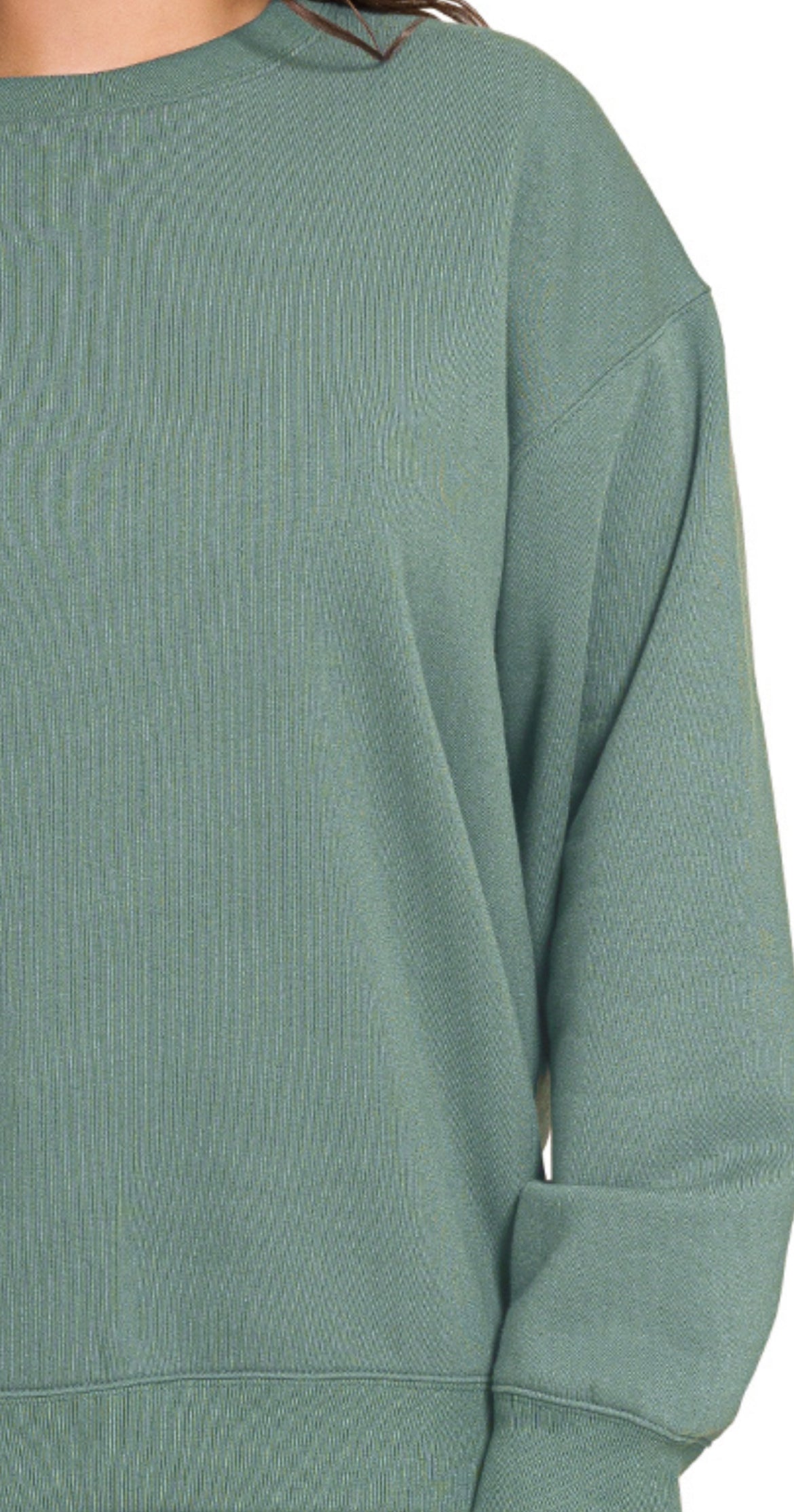 Curvy fleece crewneck pullover sweatshirts